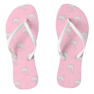 Grey Dolphins Flip Flops