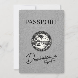 Grey Dominican Republic Passport Save The Date