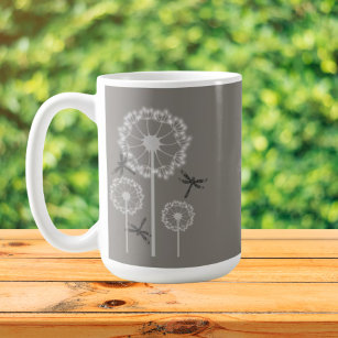 Grey Dragonflies Coffee Mug