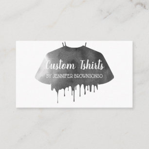 Grey Drip Shirt Clothing Apparel Business Card