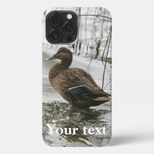 Grey duck on dark the lake iPhone 13 pro max case