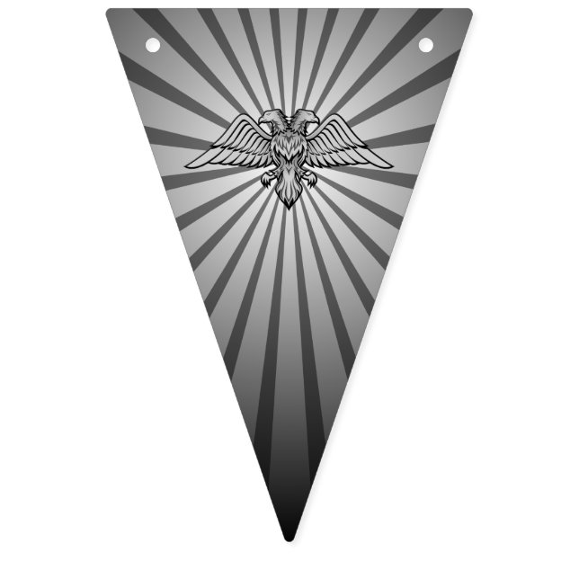 Grey eagle with two heads bunting flags (Eighth Flag)