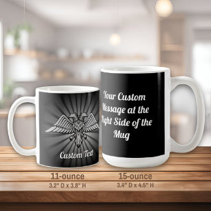 Grey eagle with two Heads Coffee Mug