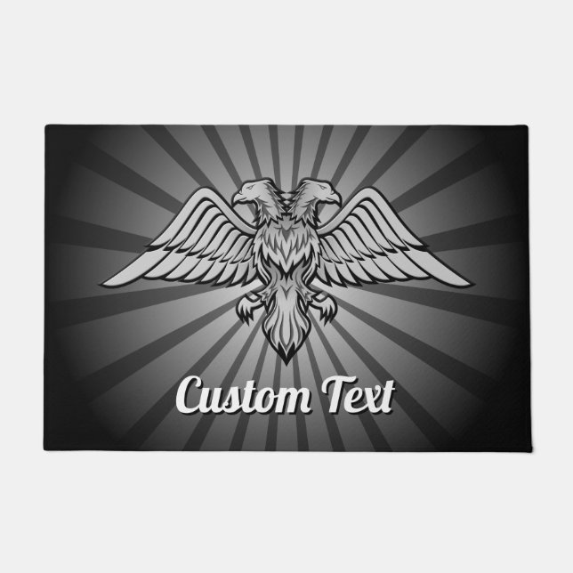 Grey Eagle with two Heads Doormat (Front)
