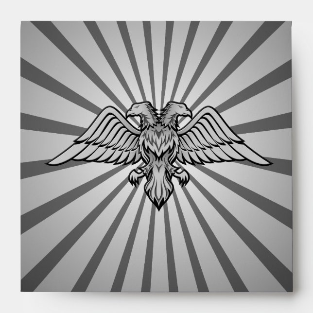 Grey eagle with two heads envelope (Front)