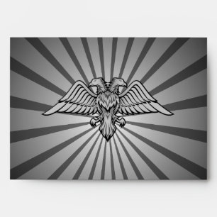Grey eagle with two heads envelopes