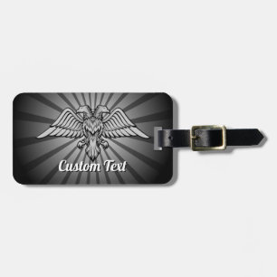 Grey eagle with two Heads Luggage Tag