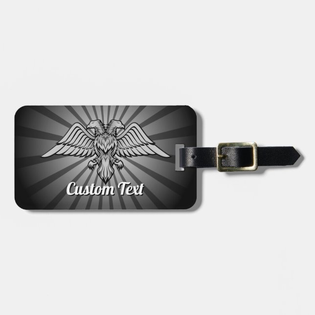 Grey eagle with two Heads Luggage Tag (Front Horizontal)