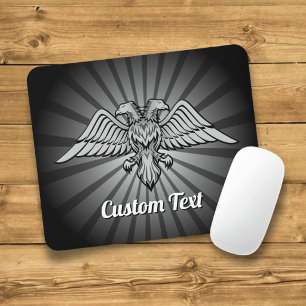 Grey Eagle with two Heads Mouse Pad