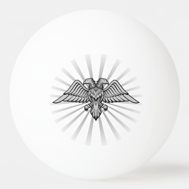 Grey Eagle with two Heads Ping-Pong Ball (Front)