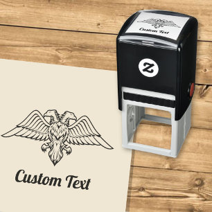Grey Eagle with two Heads Self-inking Stamp