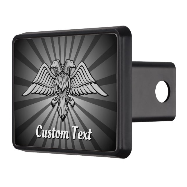 Grey Eagle with Two Heads Trailer Hitch Cover (Left)