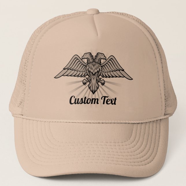 Grey Eagle with two Heads Trucker Hat (Front)