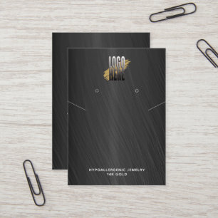 Grey Earring necklace Display Logo Social Media   Business Card