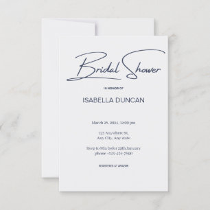 Grey Elegance Bridal Shower Invitation
