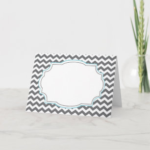 Grey Elegant Chevron Invitation