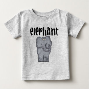 Grey Elephant Baby Football Bodysuit