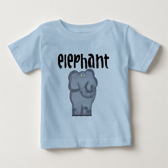 Grey Elephant Baby Romper (Front)