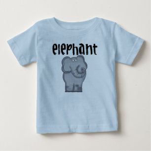Grey Elephant Baby T-Shirt