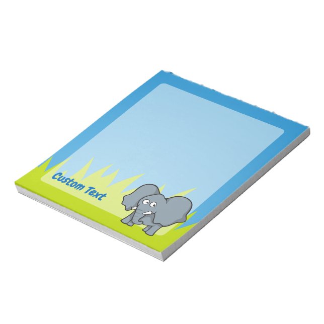 Grey elephant cartoon notepad (Rotated)