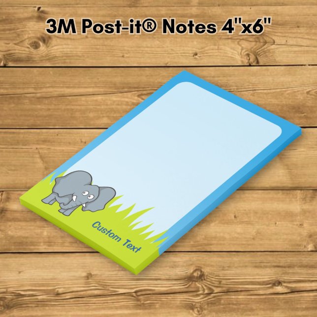 Grey Elephant Cartoon Post-it Notes (Creator Uploaded)