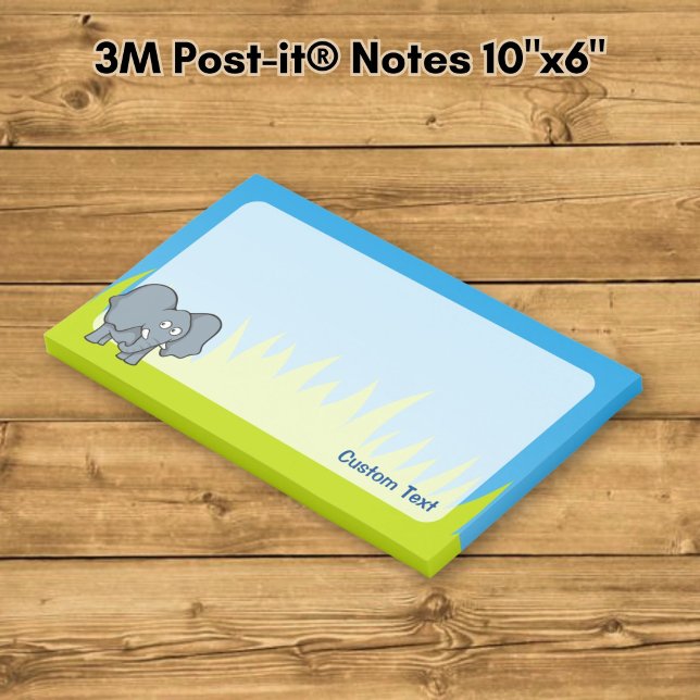 Grey Elephant Cartoon Post-it Notes (Creator Uploaded)