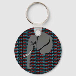 Grey Elephant Keychain