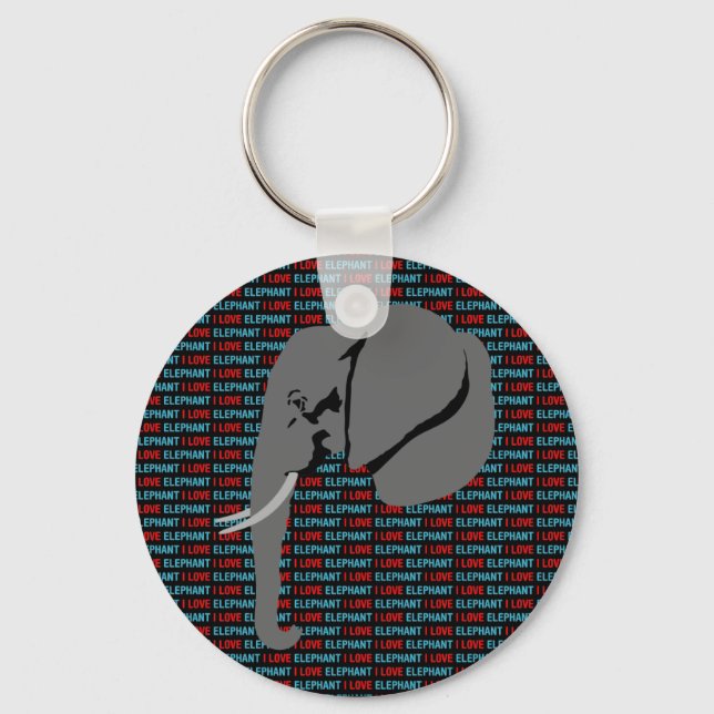 Grey Elephant Keychain (Front)
