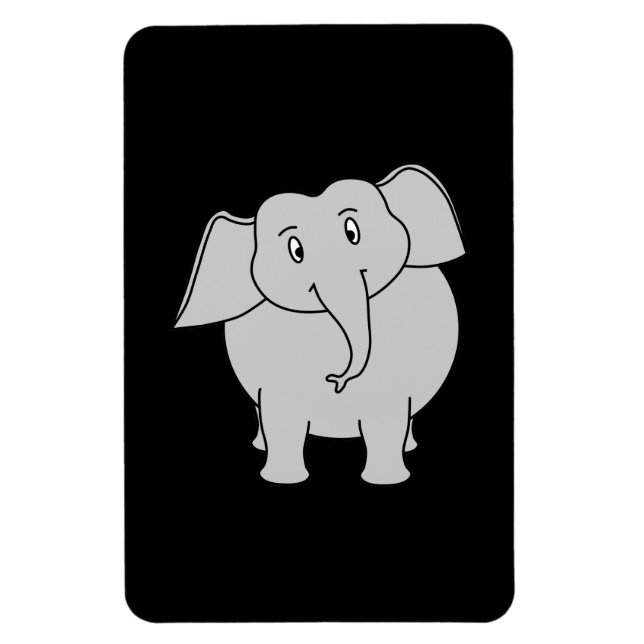 Grey Elephant. Magnet (Vertical)