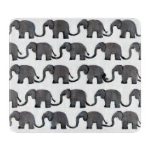 Grey Elephant Patterned