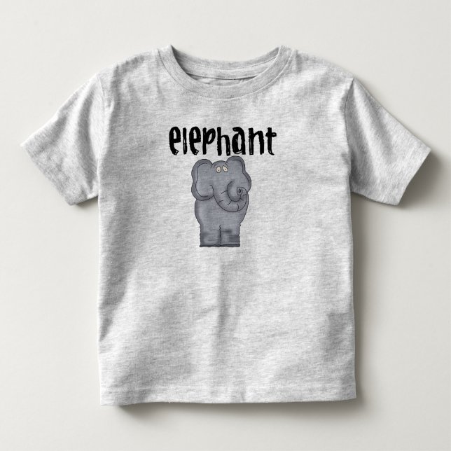 Grey Elephant Toddler T-shirt (Front)