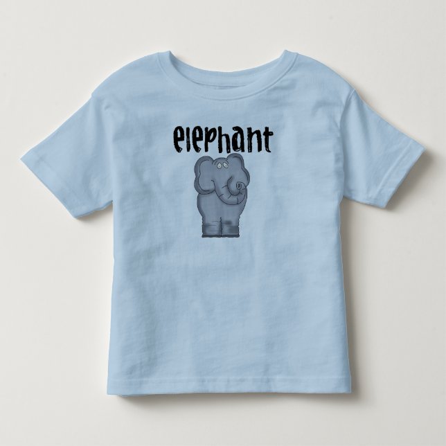 Grey Elephant Toddler T-shirt (Front)