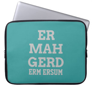 Grey Ermahgerd Laptop Sleeve