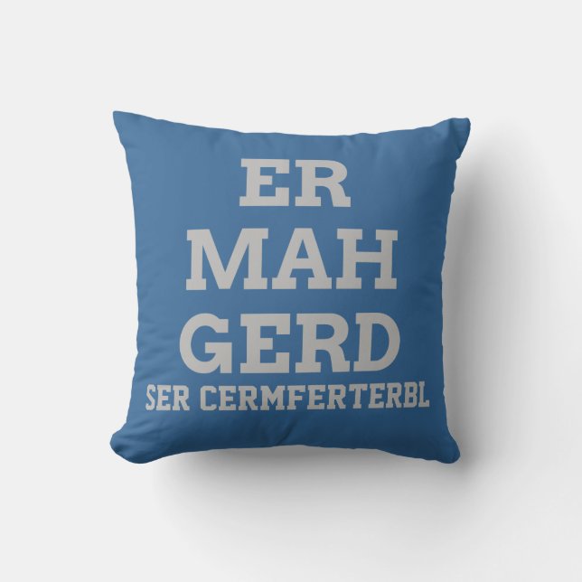 Grey Ermahgerd Pillow (Front)