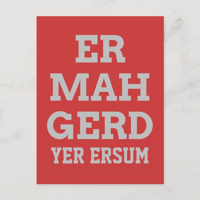 Grey Ermahgerd Postcard (Front)