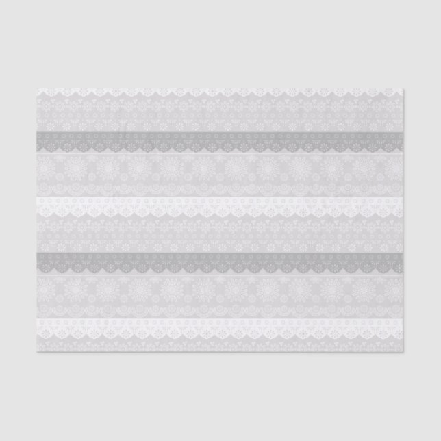 Grey Eyelet Lace Tissue Paper (Front)