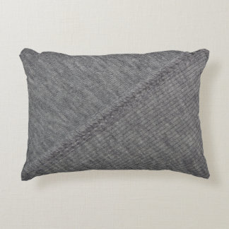 Grey fabric: abstract stitched texture. accent pillow