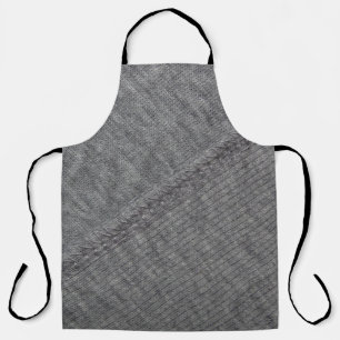 Grey fabric: abstract stitched texture. apron