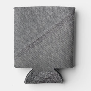 Grey fabric: abstract stitched texture. can cooler