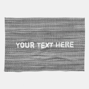 Grey Fabric Cloth - Add Your Text - Customizable -