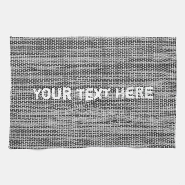 Grey Fabric Cloth - Add Your Text - Customizable - (Horizontal)