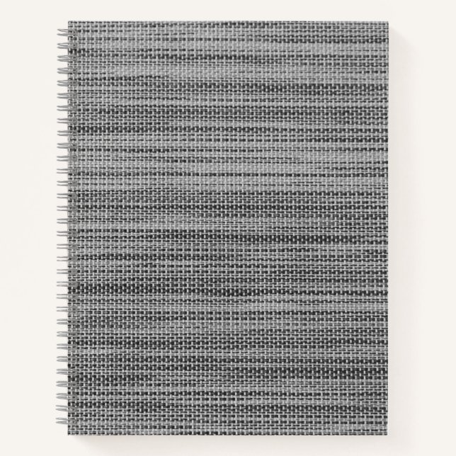 Grey Fabric Cloth Notebook (Front)
