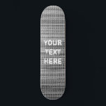 Grey Fabric Skateboard Design Your Text Name<br><div class="desc">Grey Fabric Skateboard - Add Your Text - Customizable</div>