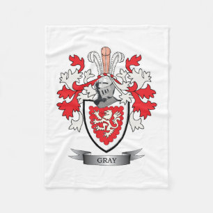 Grey Family Crest Coat of Arms Fleece Blanket
