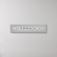 Grey Family Name Monogram Sign