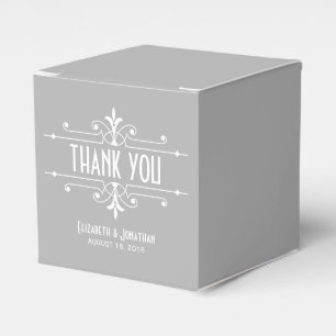 Grey Fancy Ornamental Favour Boxes