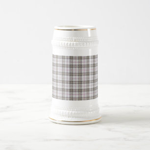 Grey fashion tartan beer stein