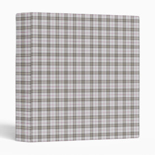 Grey fashion tartan binder