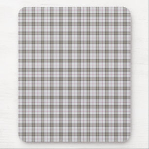 Grey fashion tartan mouse pad