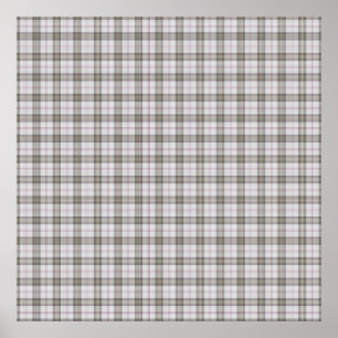Grey fashion tartan poster